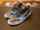 Jordan 1 Low UNC Toe Black / University Blue 553558‑403 Sz 14 - Image 2