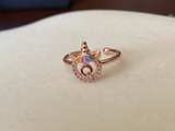Adjustable Rose Gold Unicorn Moon Ring - Image 2