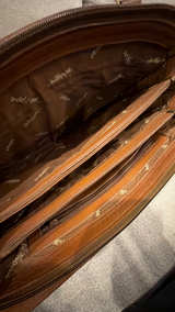 Philippe Vintage 70s 80s Brown Leather Carry-On Handbag Bag - Image 2