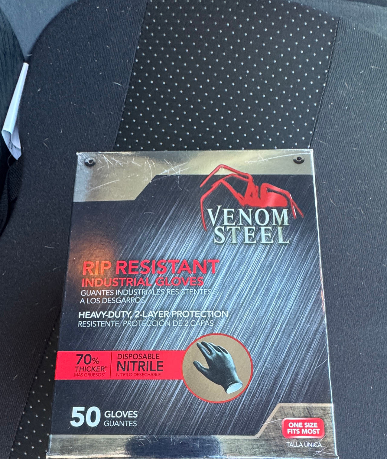 Venom Steel Rip Resistant Industrial Nitrile Gloves 50-Count