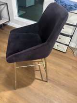 Velvet Bar Stool with Gold Legs - originally $350 - Image 2