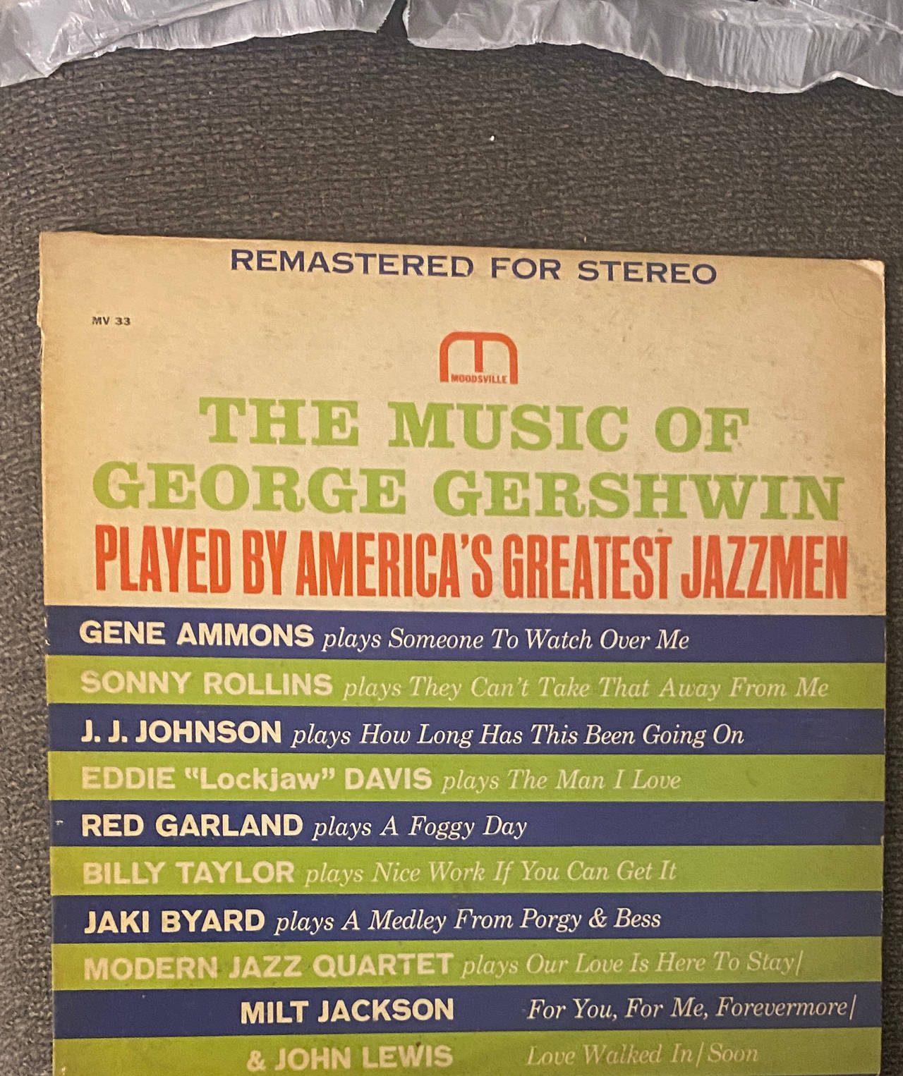 The Music of George Gershwin Played by America's Greatest Jazzmen (Moodsville MV 33)