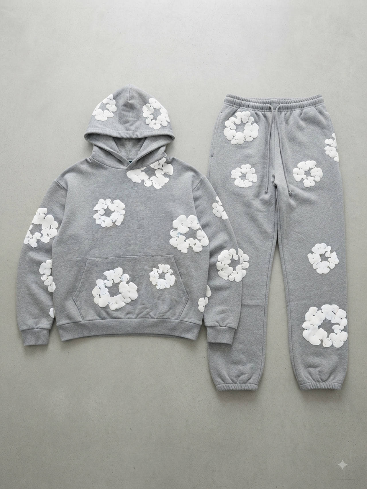 Denim Tears Cotton Wreath Tracksuit Grey