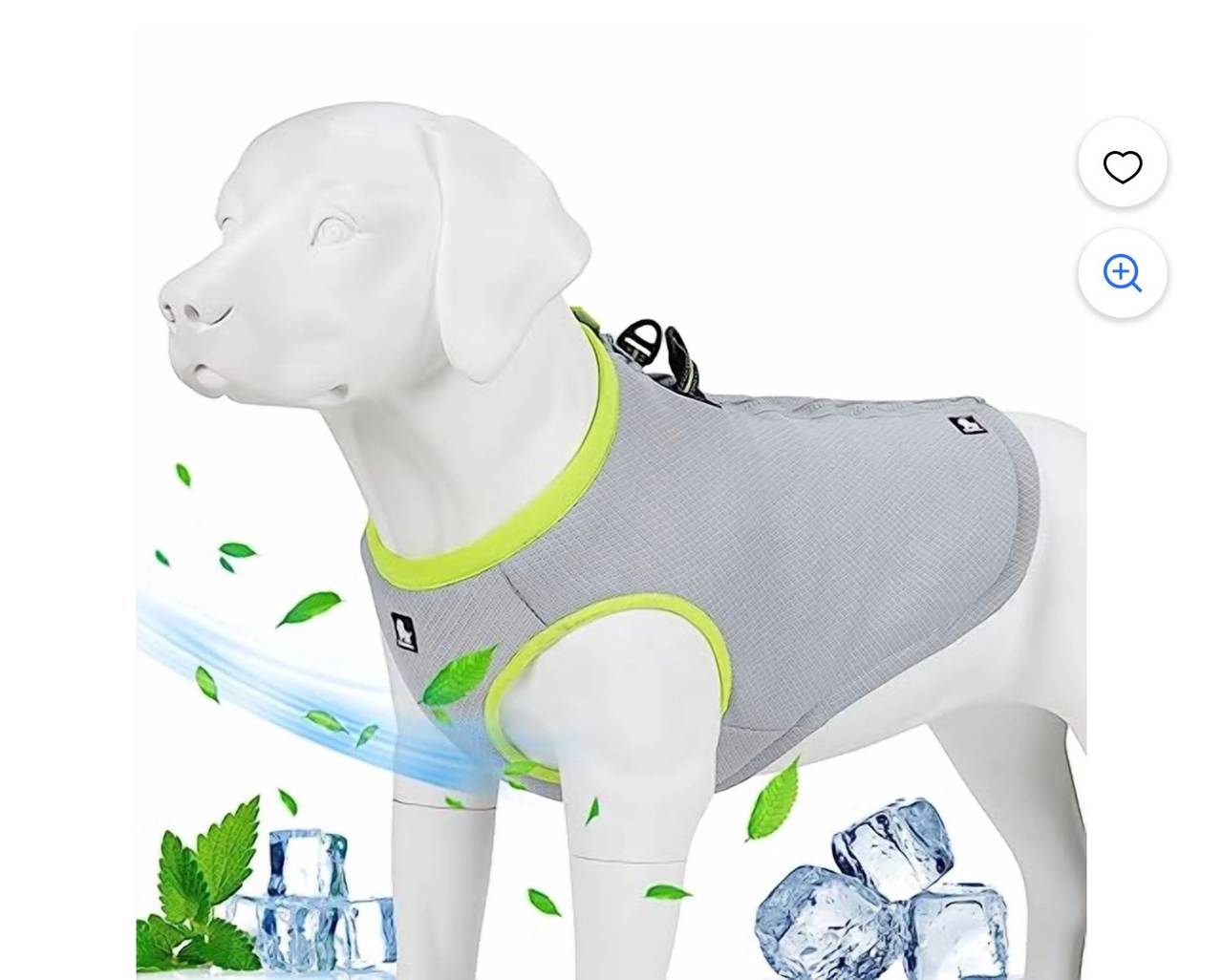 Dog Cooling Vest Harness Cooler Jacket With Adjustable Zipper For Dog XXL