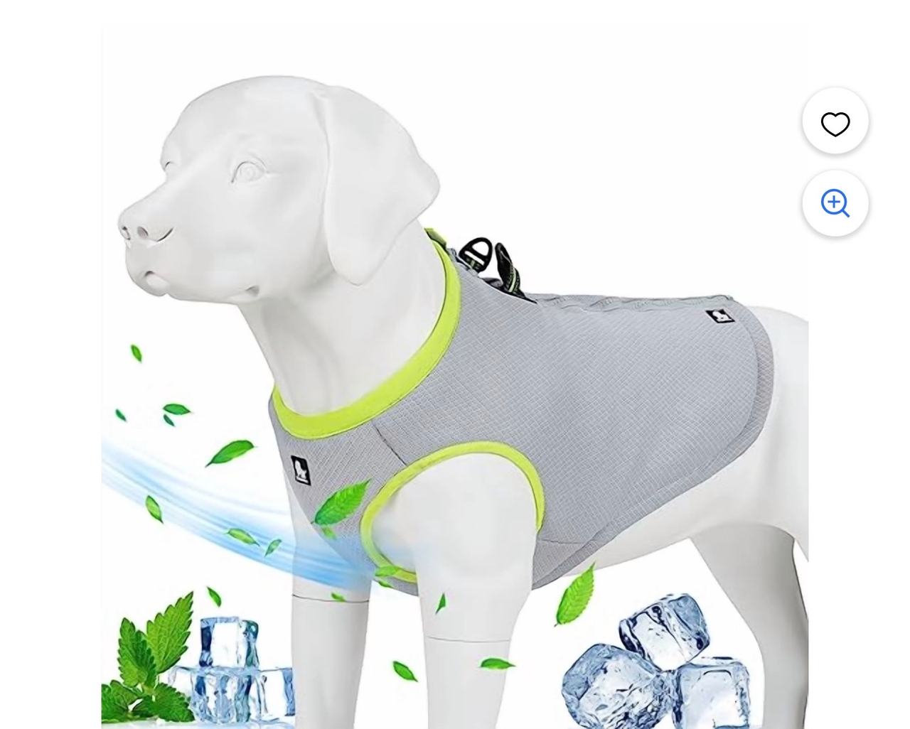 Dog Cooling Vest Harness Cooler Jacket With Adjustable Zipper For Dog XXL