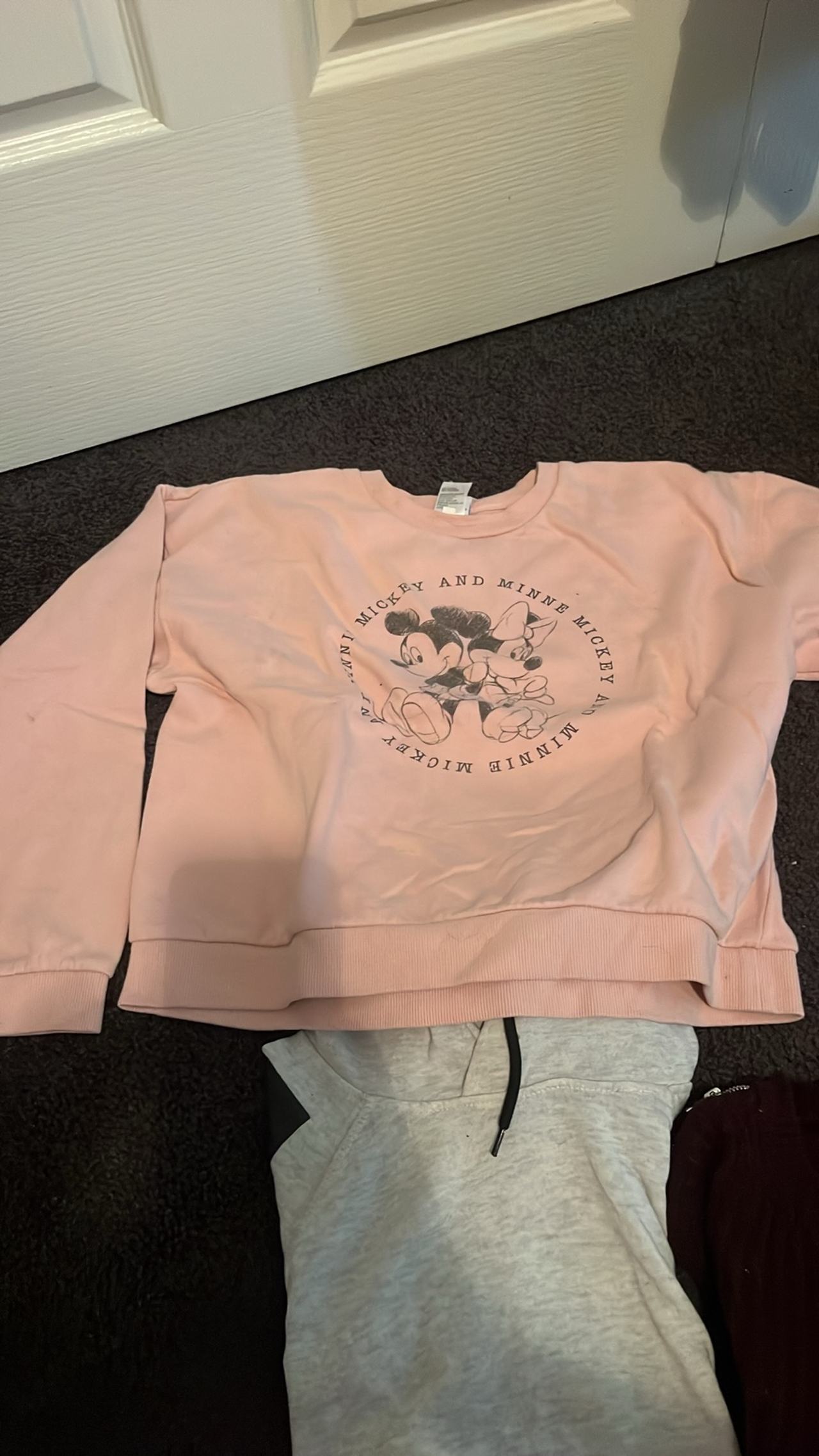 Disney Mickey and Minnie Mouse Pink Sweatshirt