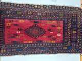 Vintage Handmade Afghan Tribal Runner Rug 17x35 – Geometric Wool Design - Image 3
