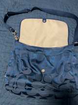 Coach Kyra Signature Royal Blue Jacquard Messenger Bag - Image 1