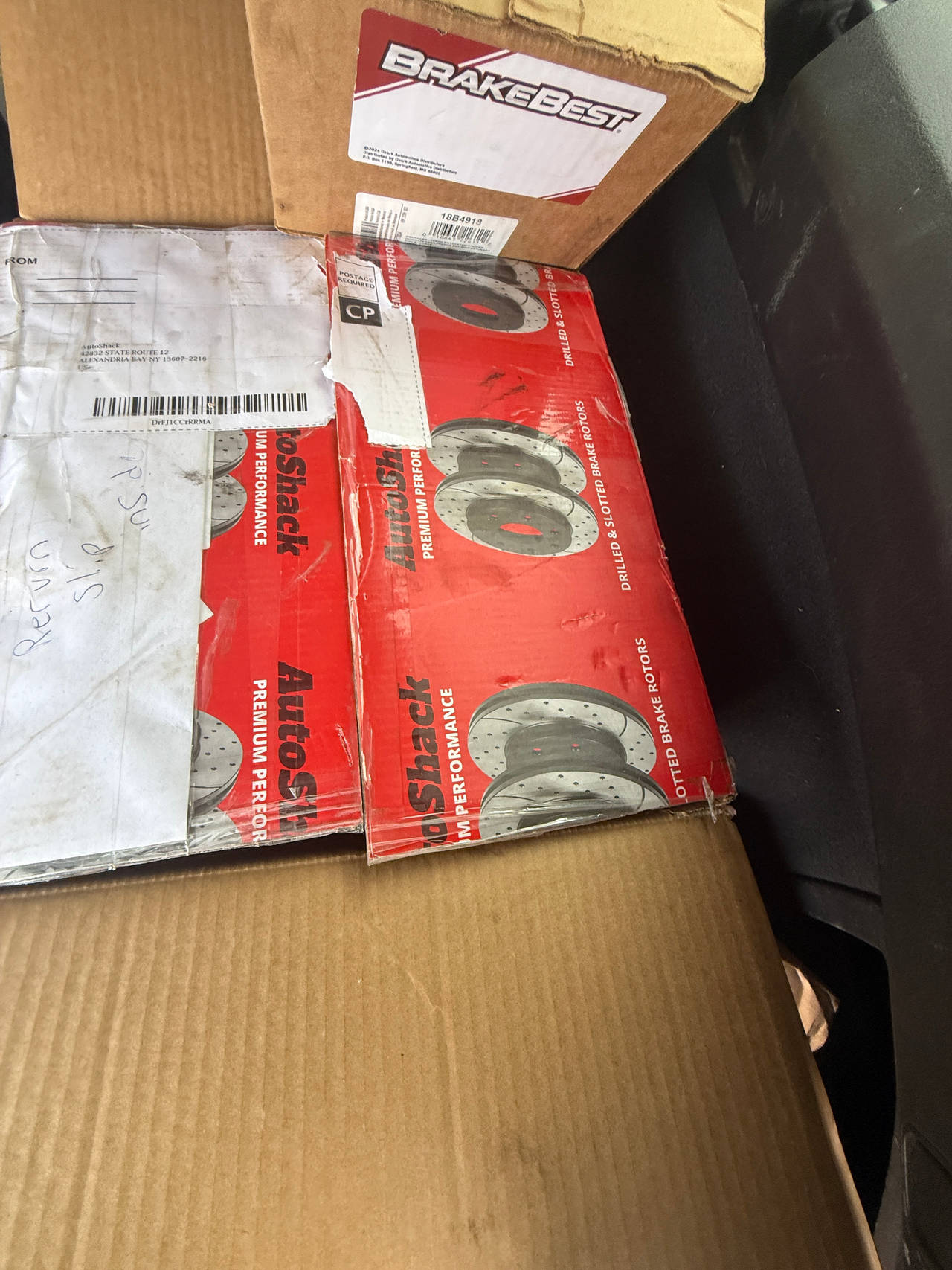 AutoShack Drilled and Slotted Brake Rotors
