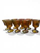 Indiana Glass Harvest Grape Marigold Carnival Glass Goblets - Image 1