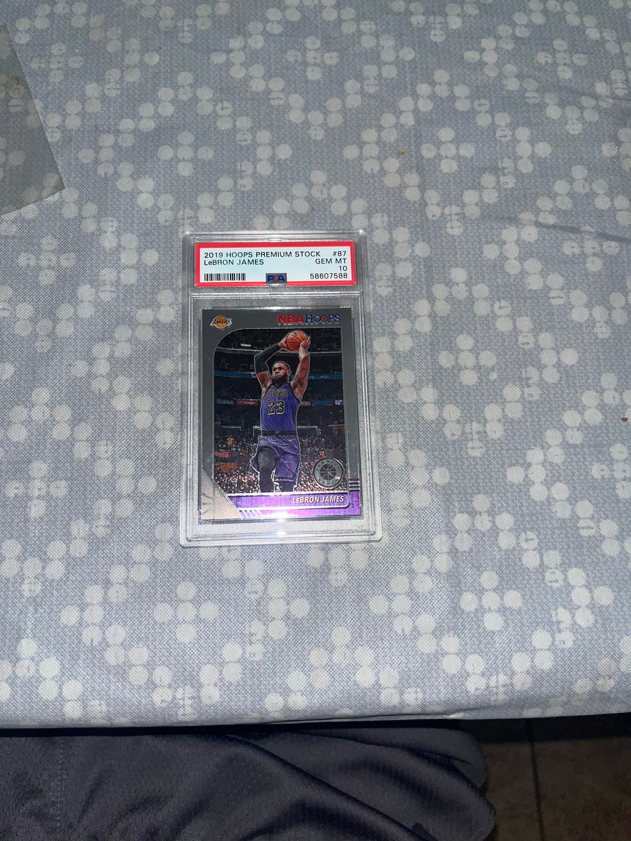 2019-20 NBA Hoops Premium Stock LeBron James Basketball Card