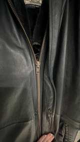 Wilda Genuine Leather Hooded Trench Coat With removable liner Size Medium M - Image 4