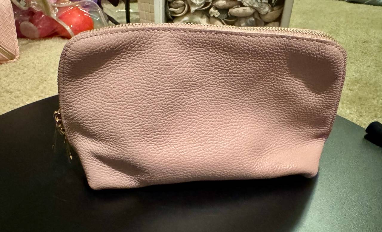 Marlon Firenze Pebbled Leather Cosmetic Bag