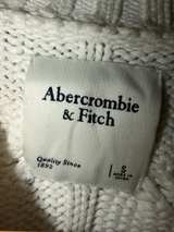 ABERCROMBIE short cable-knit cardigan sweater A&F Y2K Vintage Small - Image 2
