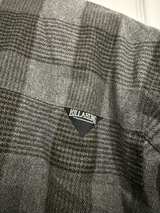 Billabong Men's Plaid Hooded Jacket Black Gray XL - Image 4