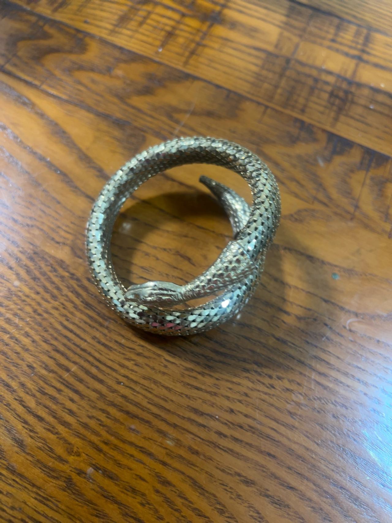 Whiting & Davis Silver Snake Wrap Bracelet