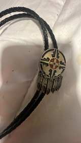 Native American Style Medicine Wheel Bolo Tie - Image 5