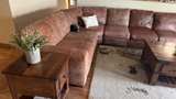 Massive Custom Genuine Leather Sectional - 17ft x 14ft - Image 1