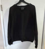 NWT Jessica Simpson Black Lace Trim V-Neck Sweatshirt - Image 1