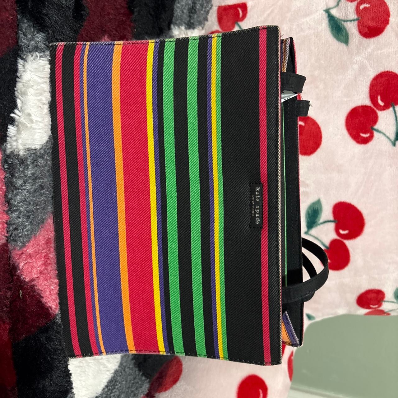 Kate Spade Sam Icon Striped Canvas Tote