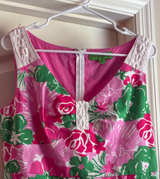 Island Republic Sleeveless Floral Dress with Lace Trim Size 10 - Image 1