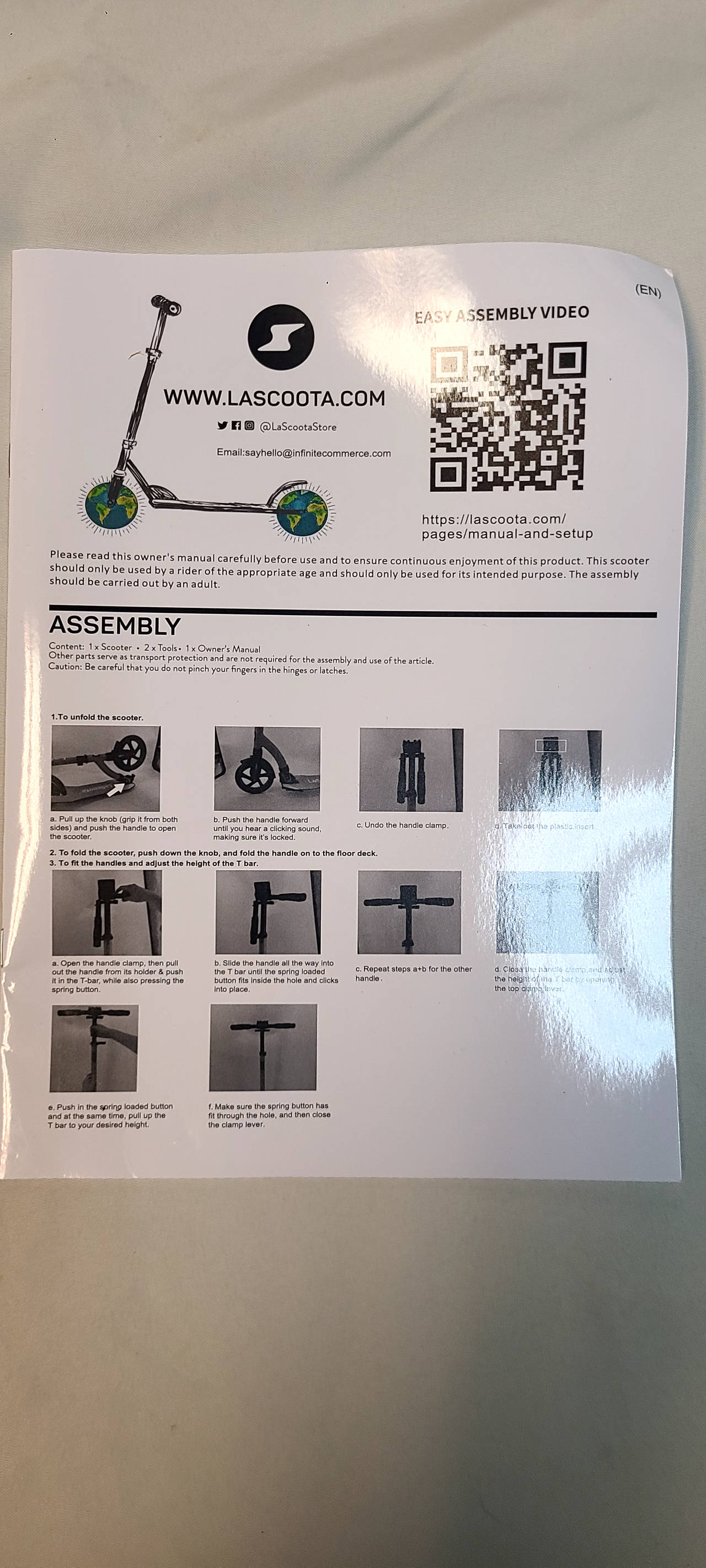 Brand new LaScoota Adult Kick Scooter