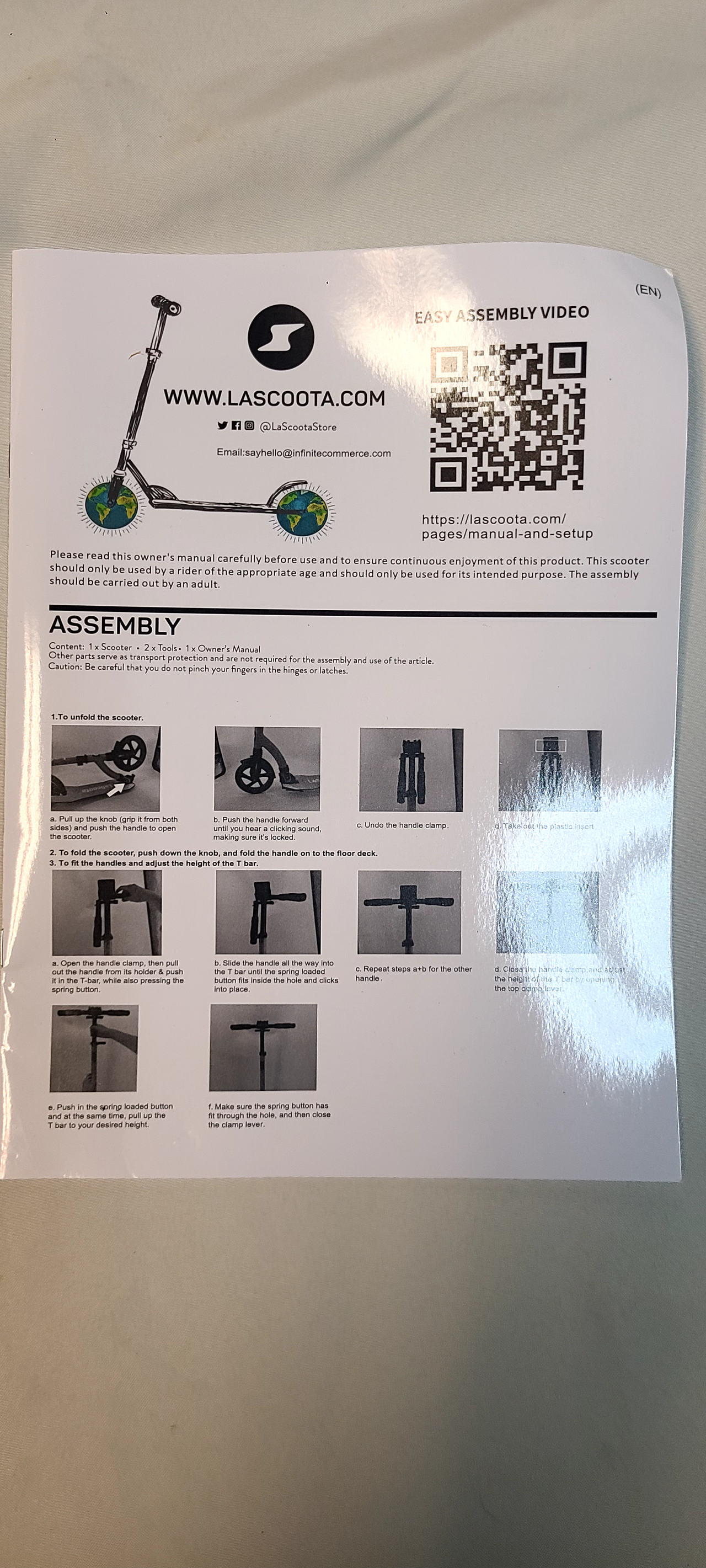 Brand new LaScoota Adult Kick Scooter