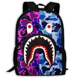 Shark Backpack Split Camo Pink/Blue - Image 1