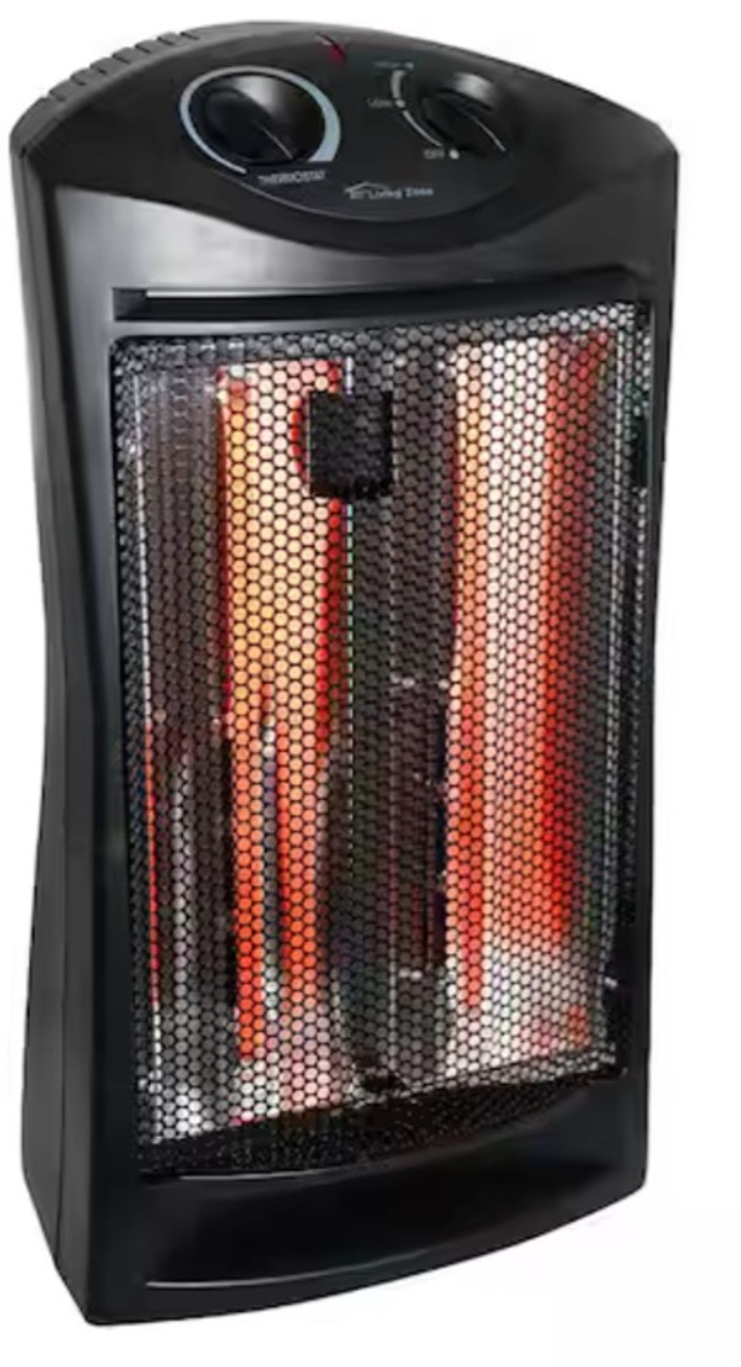 Living Zone 1500W Black Tower Quartz Infrared Heater