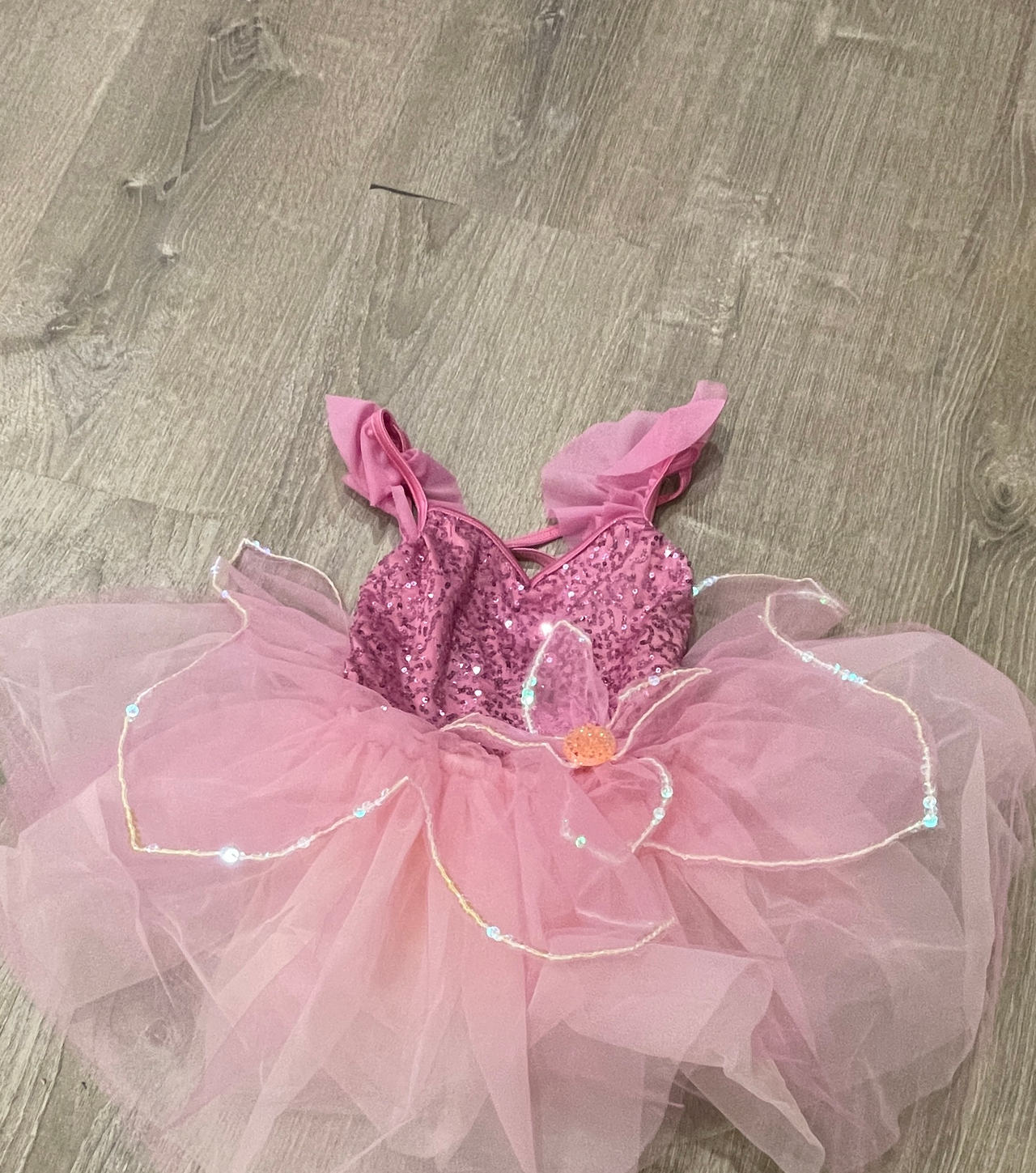 Weissman Pink Sequin Ballerina Tutu Dress with Headpiece