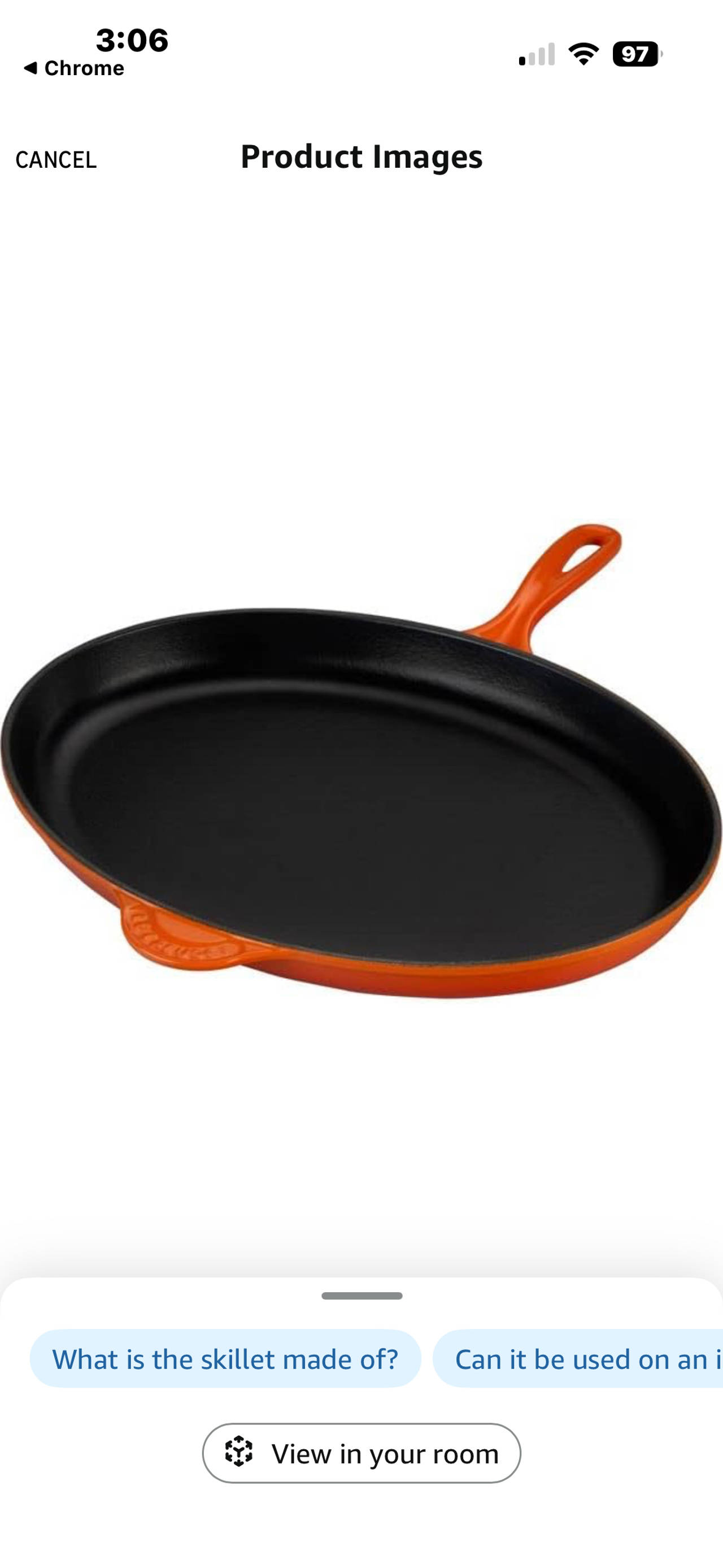 Le Creuset Enameled Cast Iron Oval Skillet 15.75”