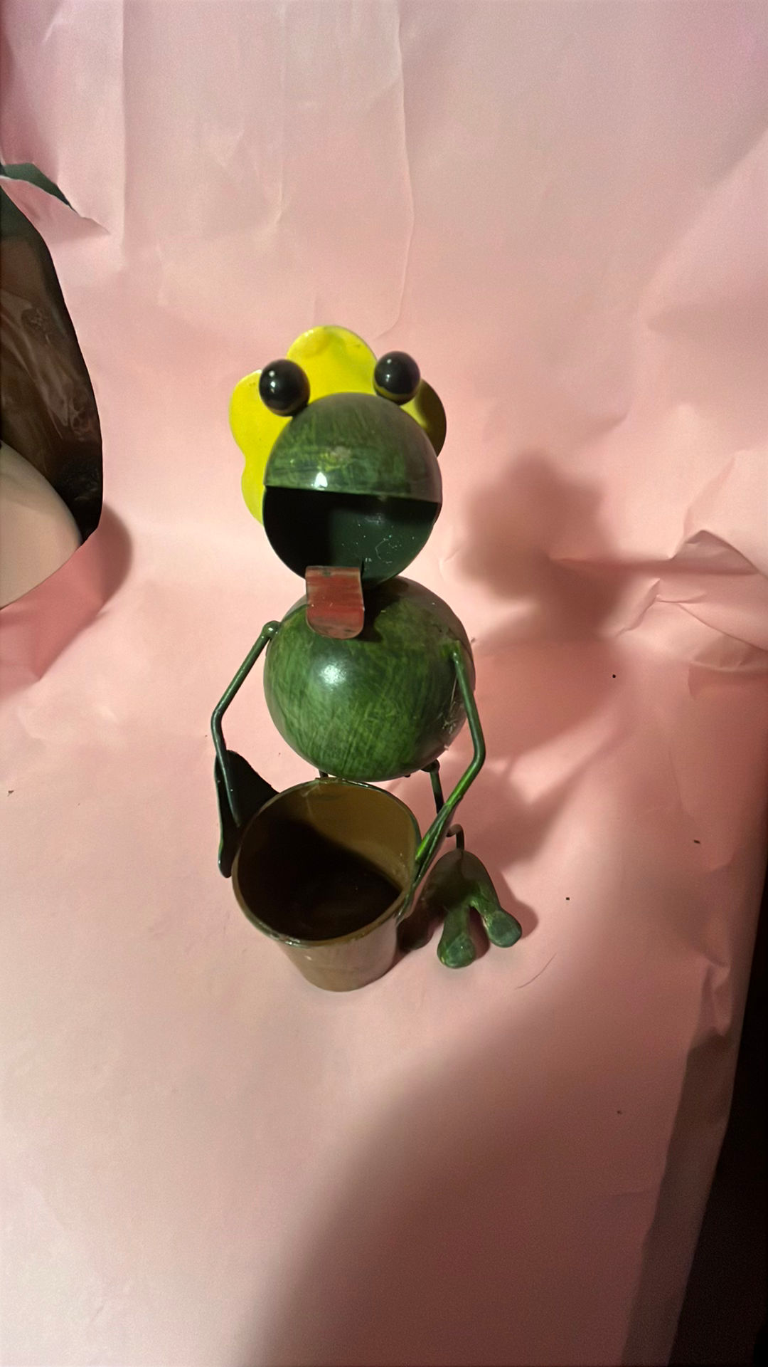 Hand-Painted Metal Frog Succulent Planter
