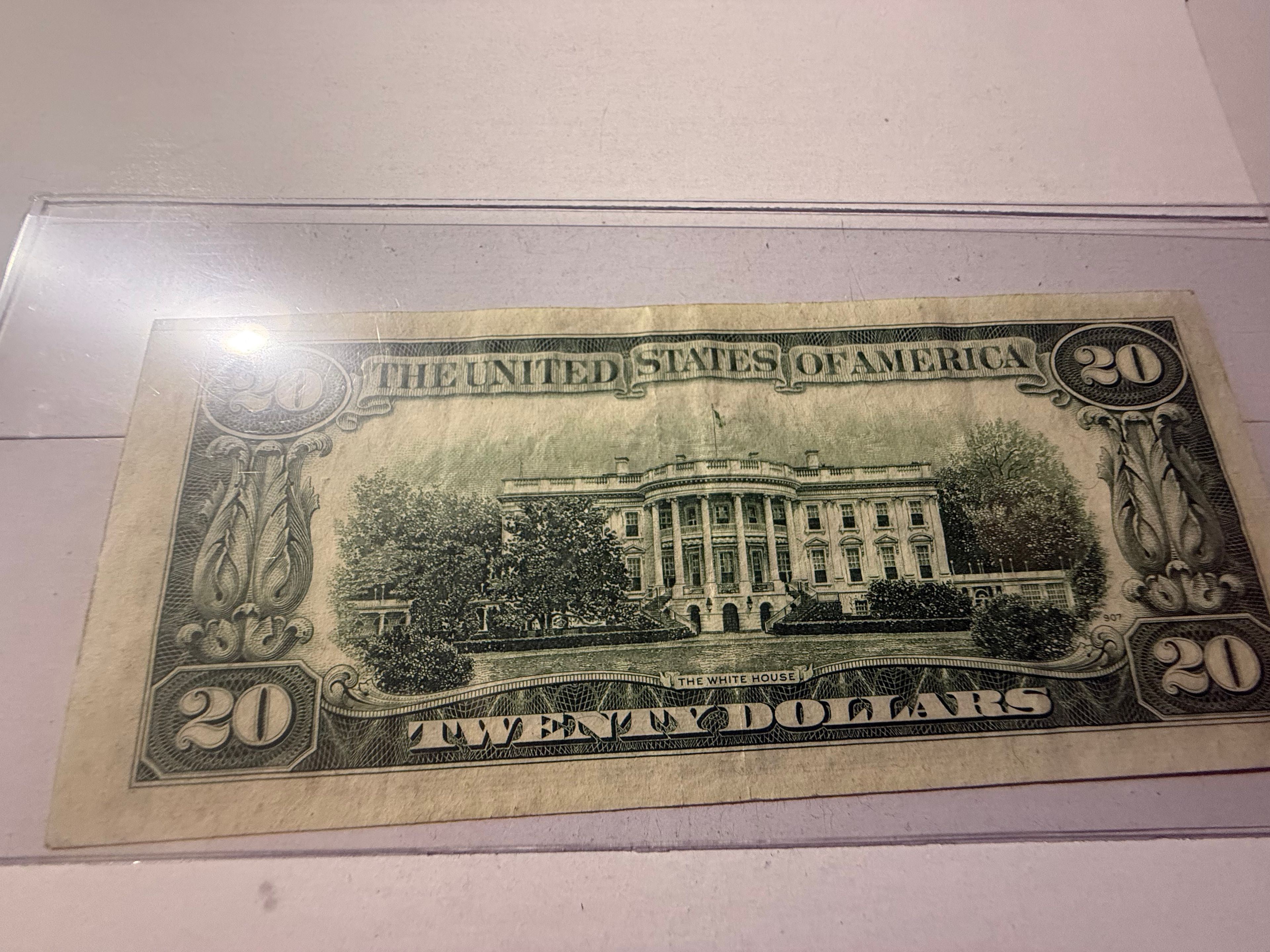 1950-A $20 Federal Reserve Note Misprint - Image 4