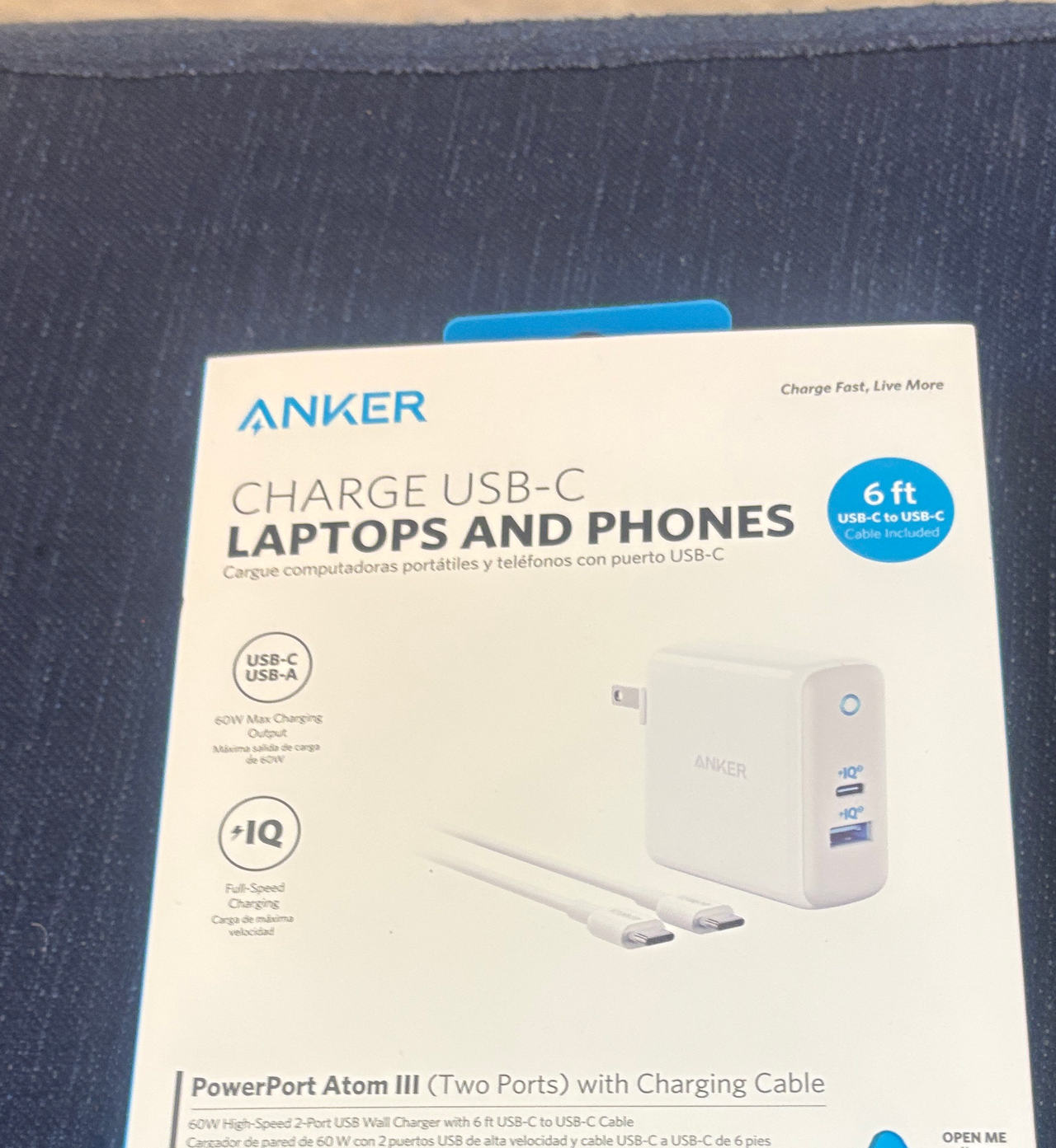 Anker PowerPort Atom III (Two Ports) with 6ft USB-C Cable