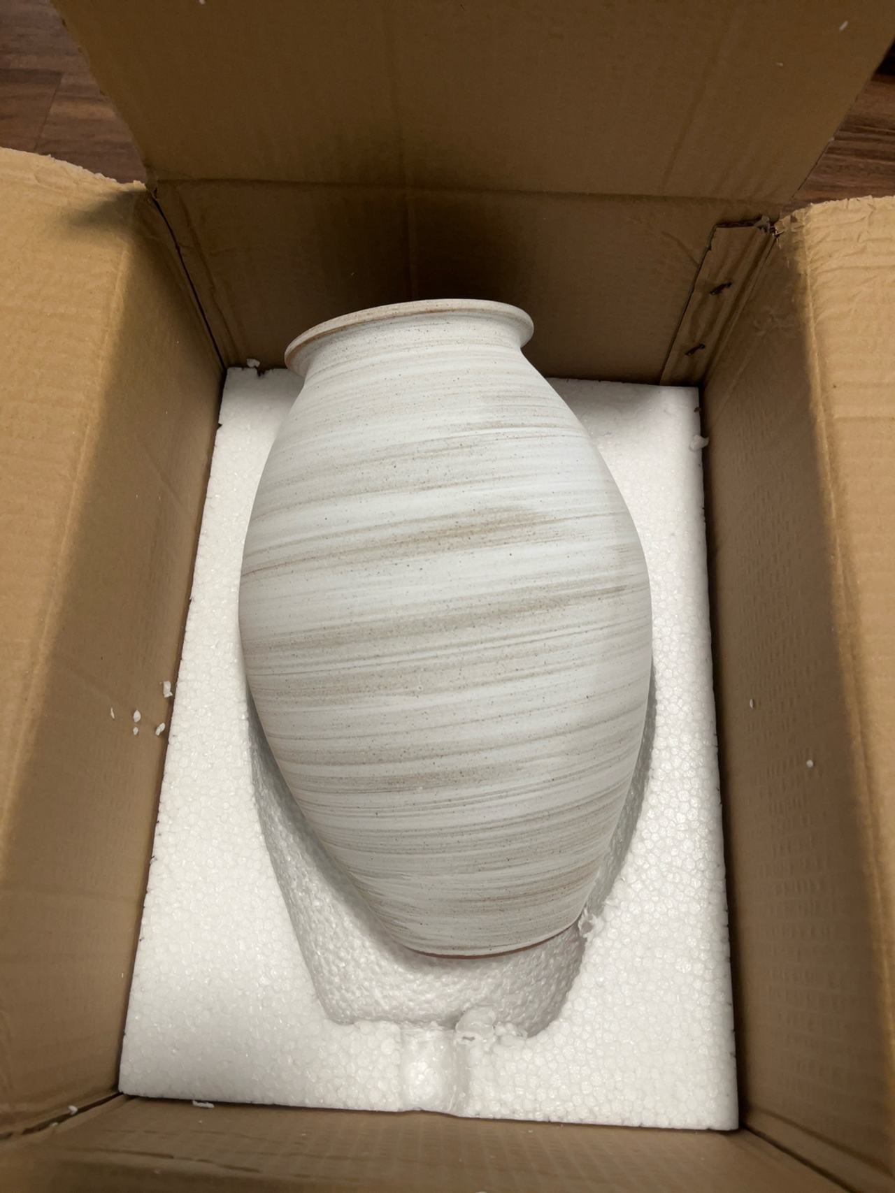 ENGENDER White Rustic Ceramic Vase