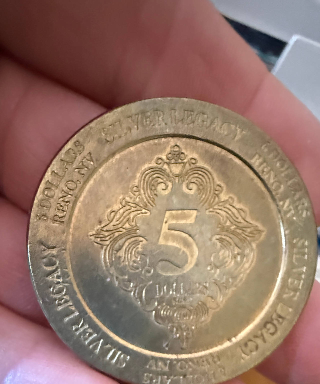 Silver Legacy Reno $5 Slot Token