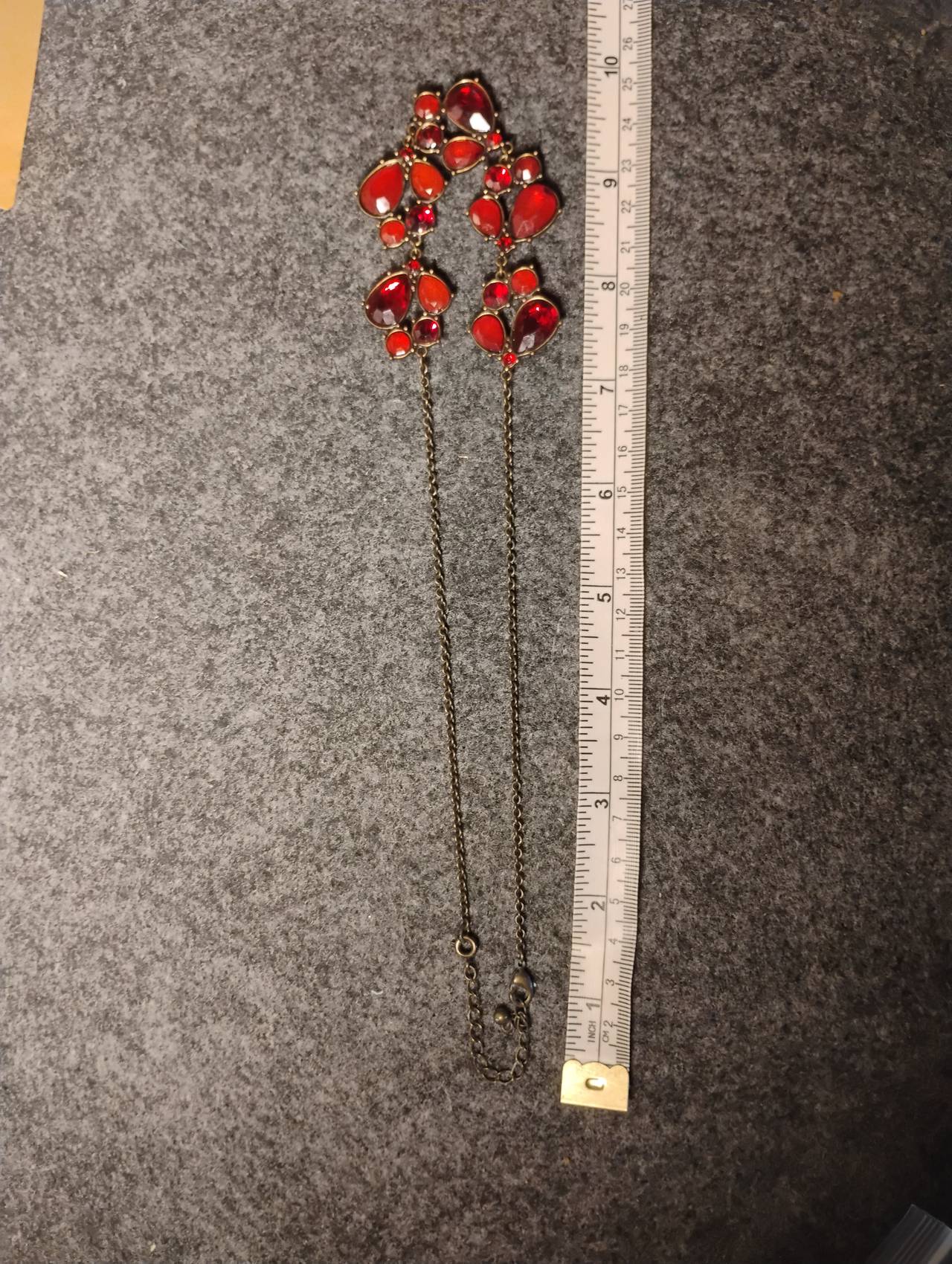 Red Faux Gemstone Jewelry Set