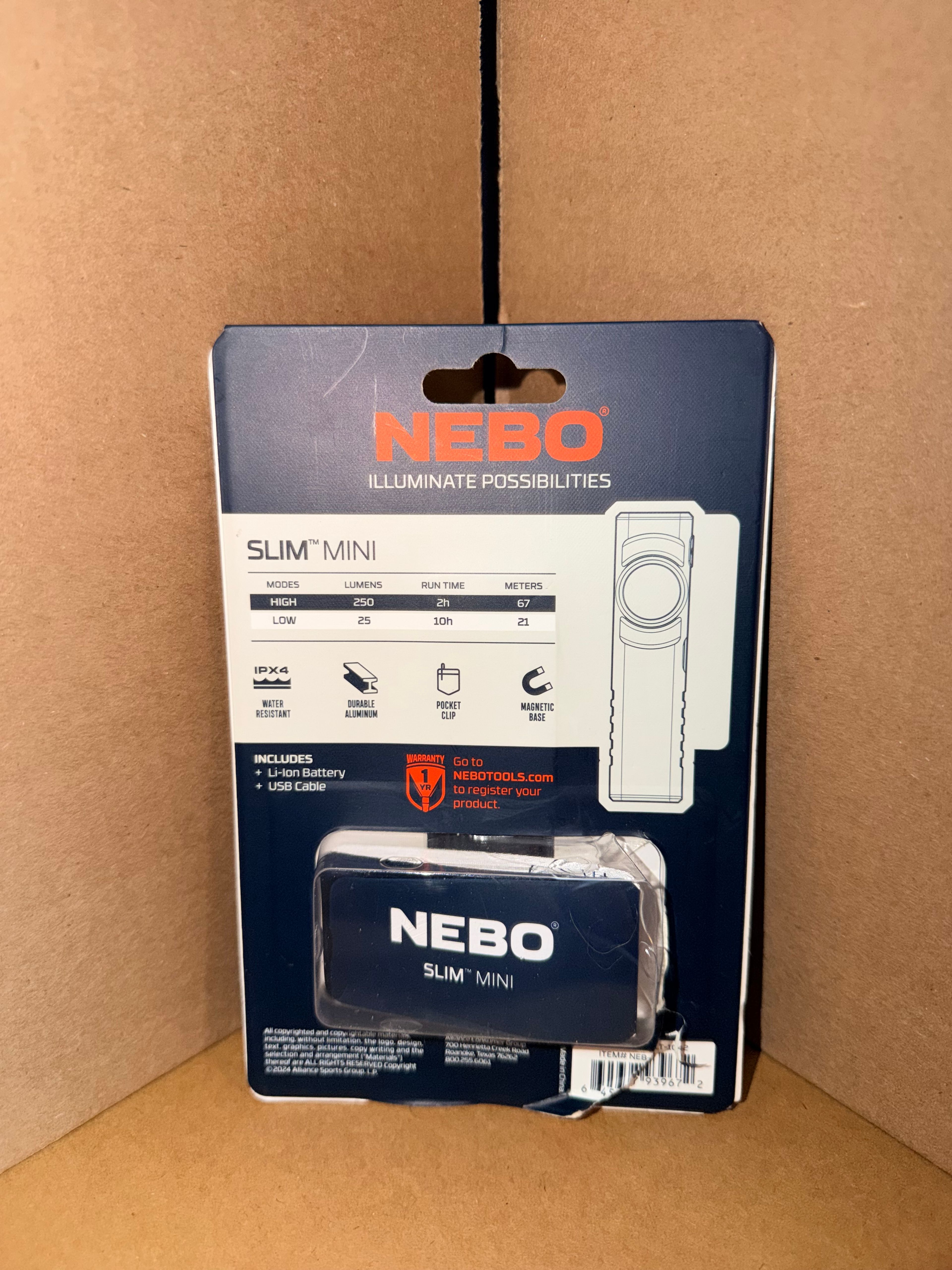Nebo Slim Mini Rechargeable Pocket Light Gray - Image 2