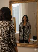 H&M Studio Collection Zebra Print Blazer Jacket Black/White - Image 3