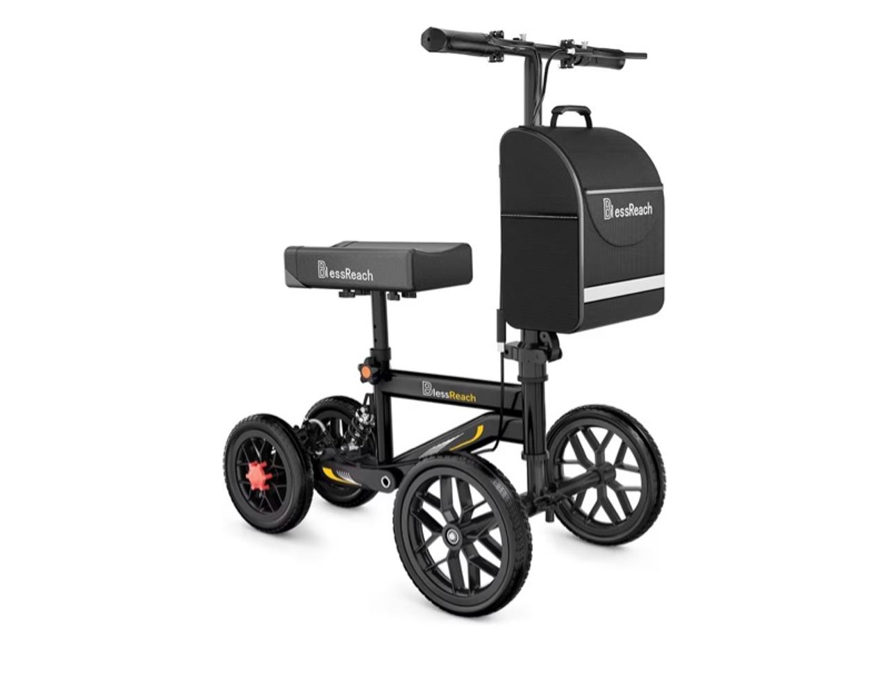 BlessReach All Terrain Foldable Knee Scooter – Black