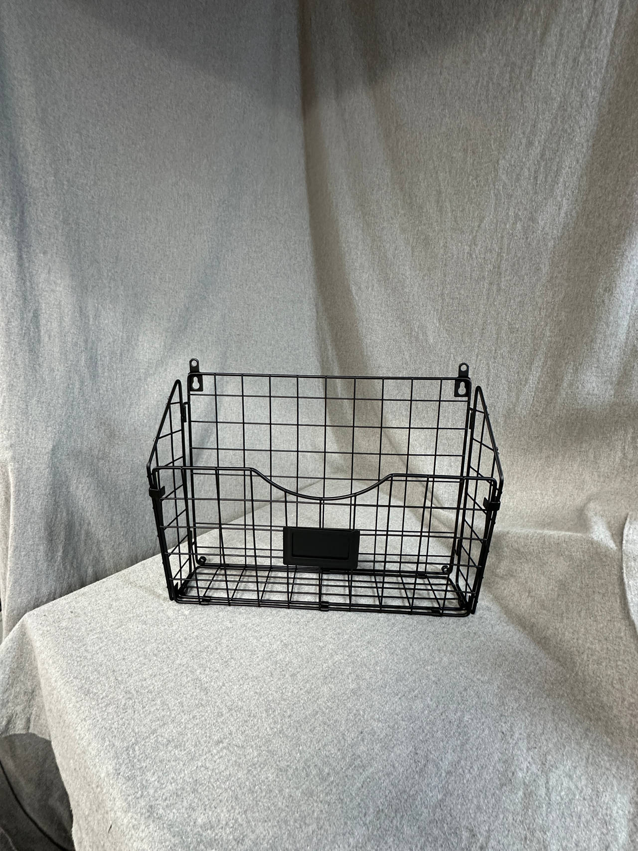 3 pack Black Wire Wall Mounted Storage Basket