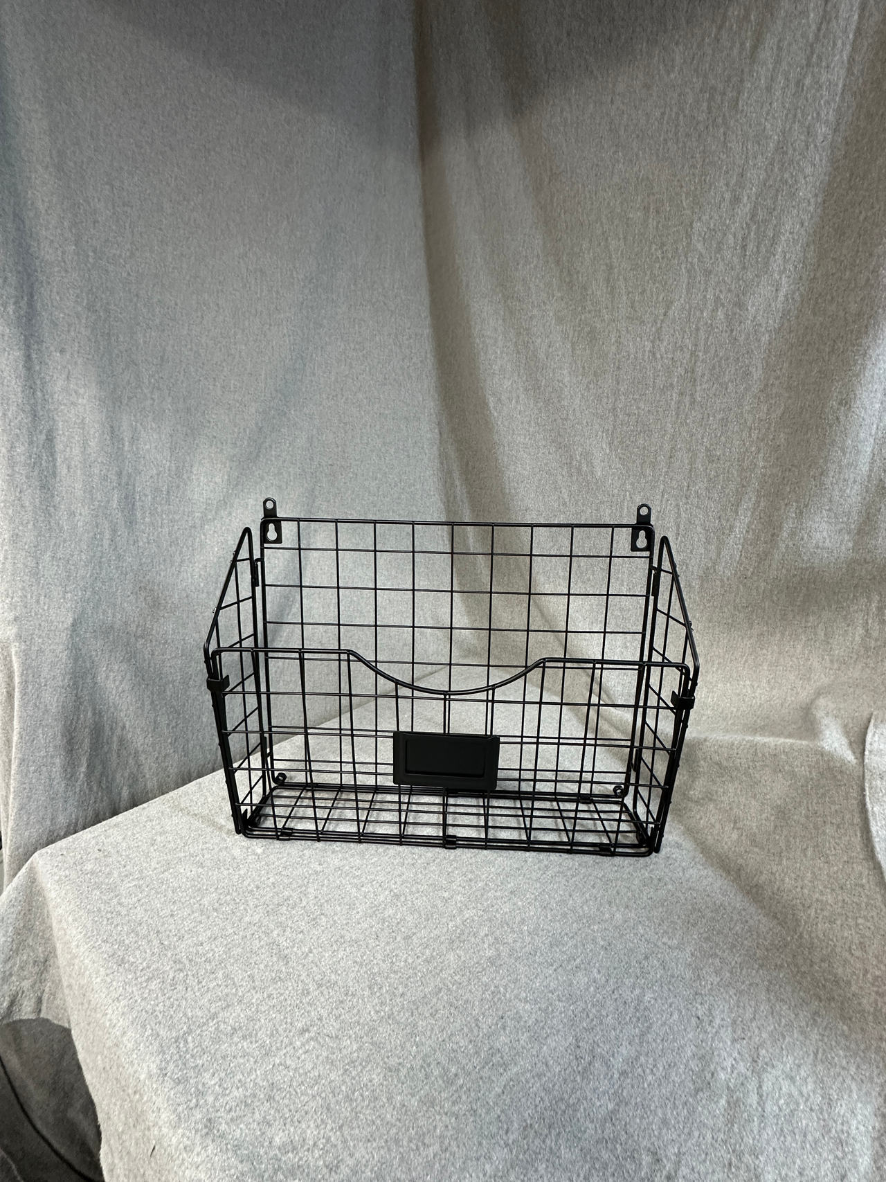 3 pack Black Wire Wall Mounted Storage Basket