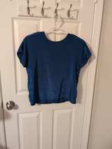 Christie & Jill Teal Satin Blouse - Image 4