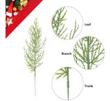 Alpurple 60 Pcs Artificial Pine Branches- 13.7 Inches Fake Greenery Pine Sprigs - Image 3