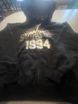 Supreme MM6 Maison Margiela Zip Up Hooded Sweatshirt Black - Image 1