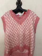 FRNCH Paris Pink Checkered Knit Sweater - Image 3