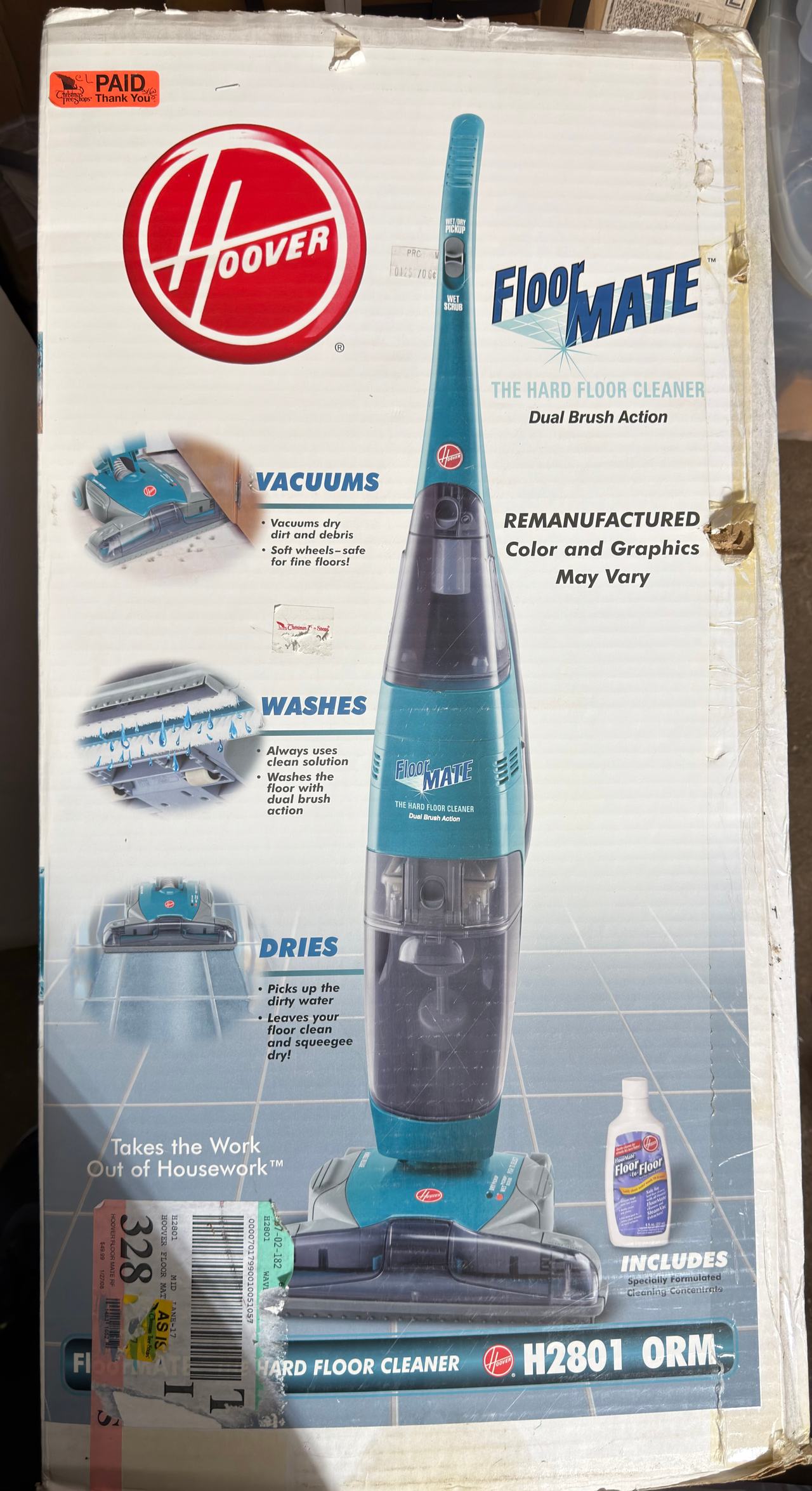 Hoover FloorMate Hard Floor Cleaner – Brand New in Box – Vacuum Wash & Dry