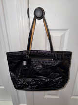 Coach Poppy Quilted Patent Leather Tote - Image 1