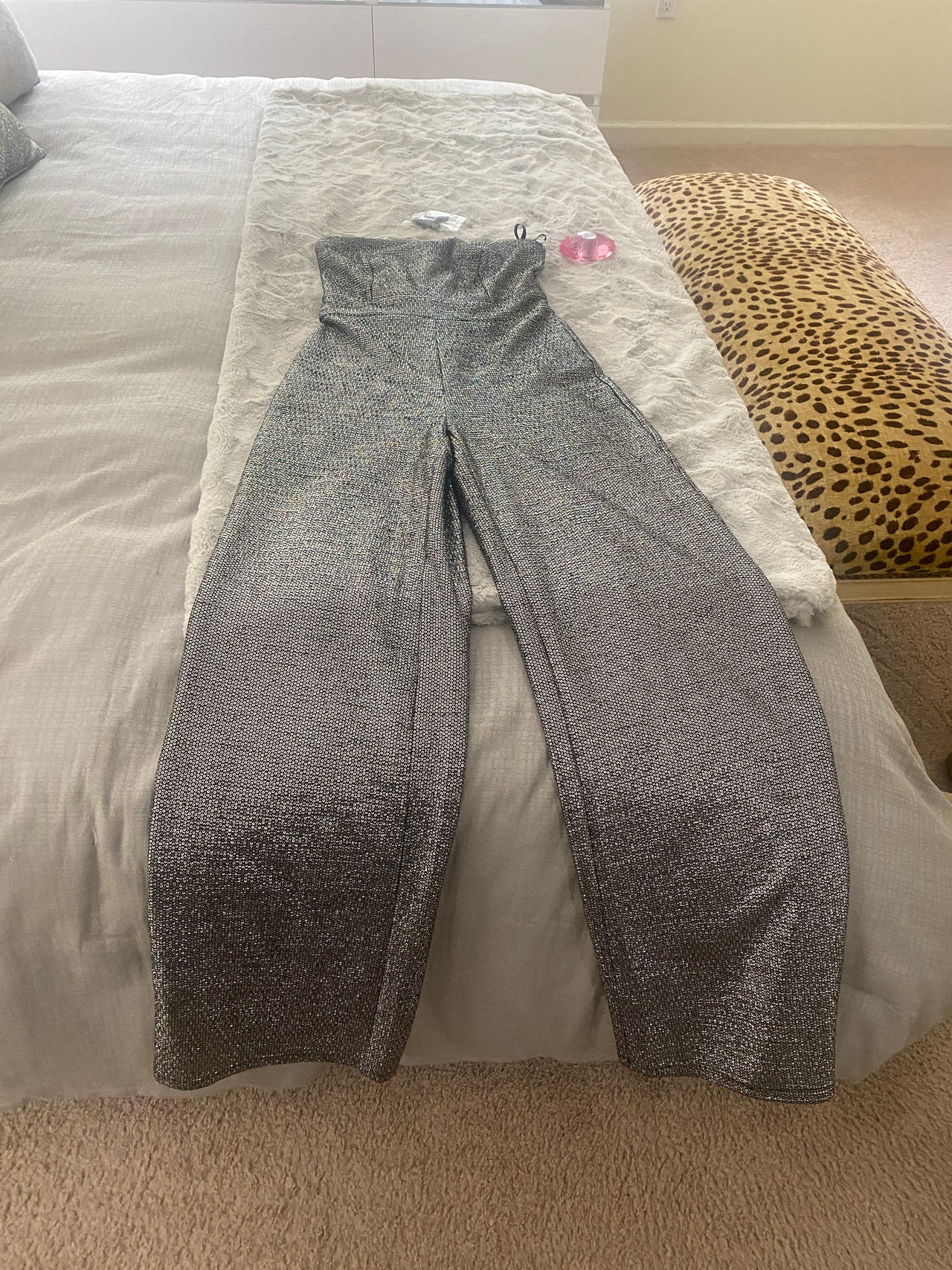 Metallic Wide Leg Jumpsuit Rachel  Roy XS