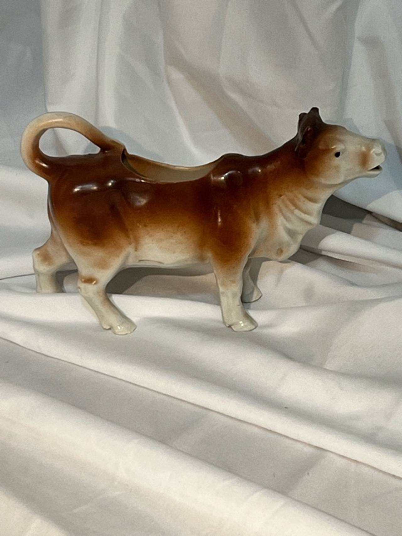 Goebel Brown & White Ceramic Cow Milk Creamer